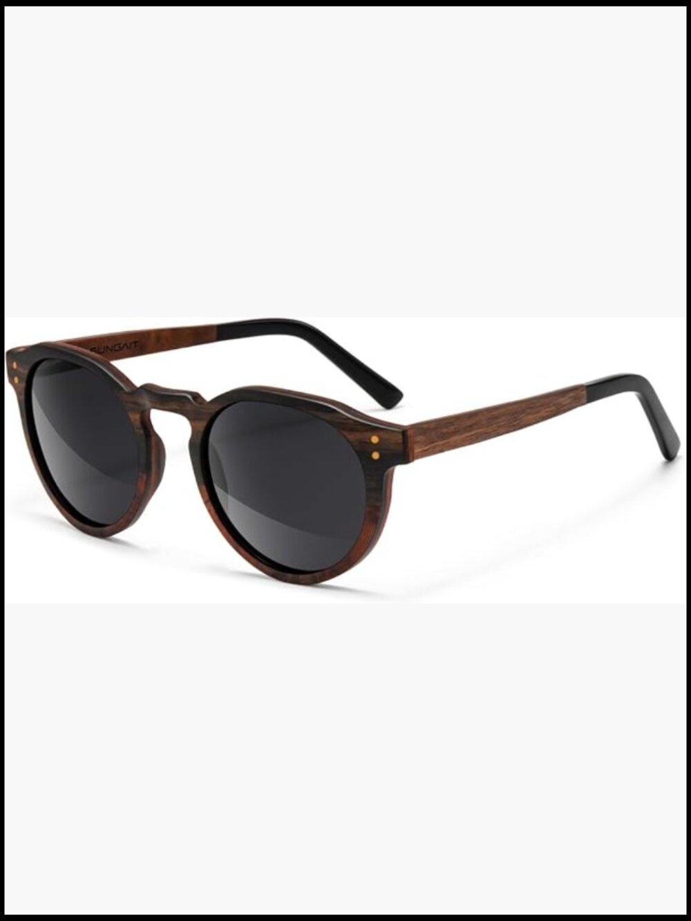 Classic Round Polarized Wooden Sunglasses UV400